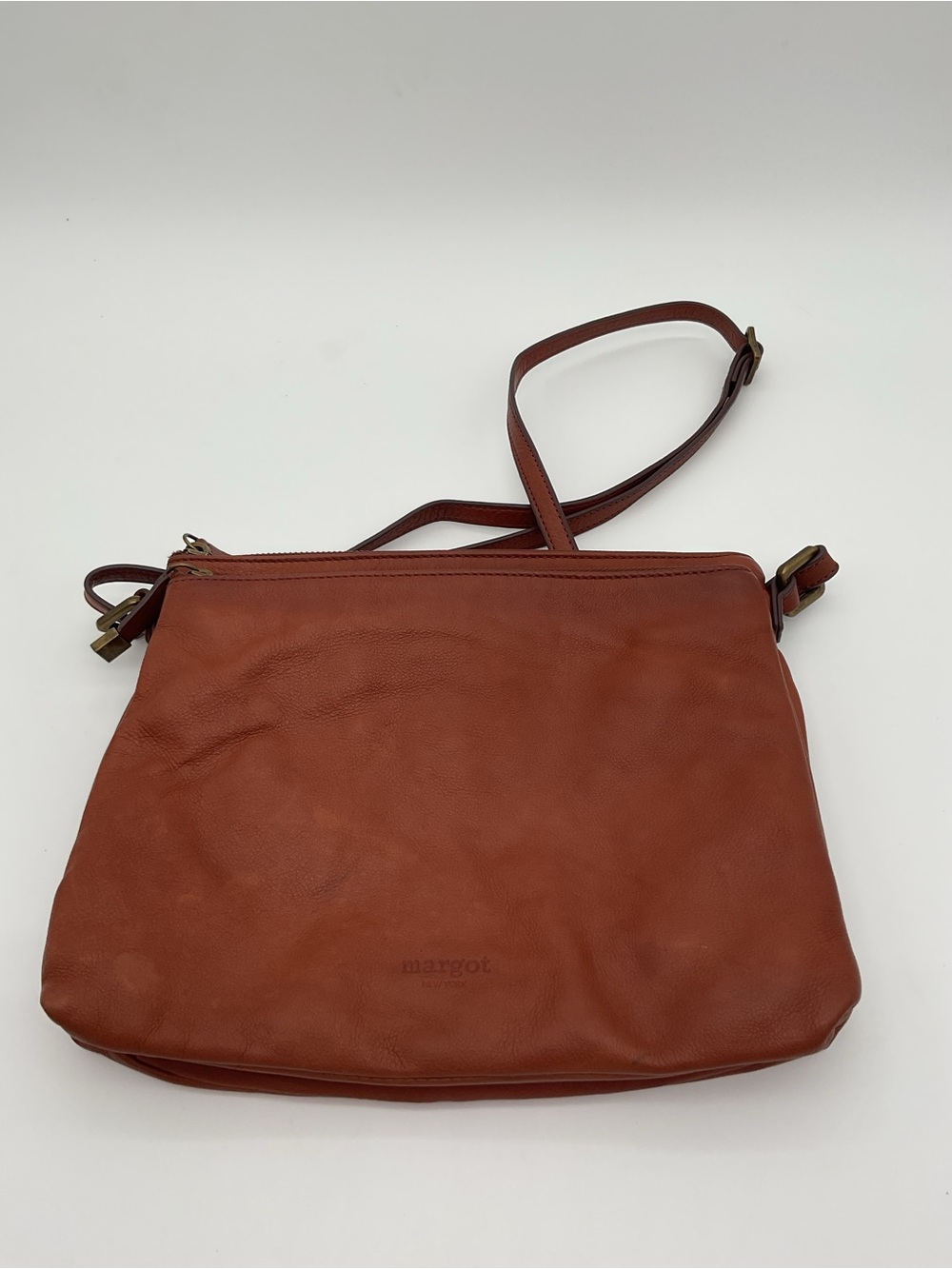 margot Rustic Tan Leather Crossbody Bag